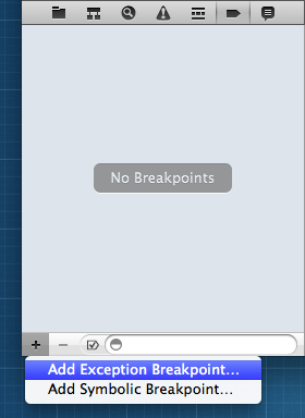 AddExceptionBreakpoint